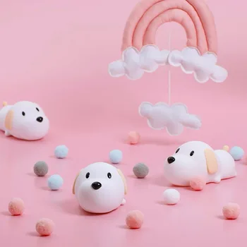 

Creativity Lovely Sleeping Lights Creative Dog Silicone Night Lights Timed Charger Night light For Home