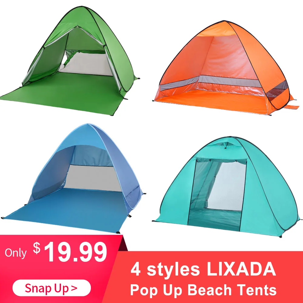 Us 1999 25 Offlixada Lightweight Summer Tent Automatic Instant Pop Up Camping Tent Uv Protection Beach Tent Outdoor Sun Shelter Cabana In Tents