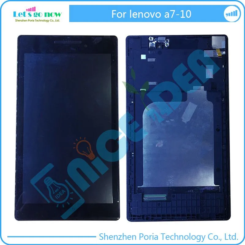 

FLPORIA In Stock New 3 in 1 For Lenovo Tab 2 A7-10 LCD Display Touch Screen Digitizer Assembly with Frame For Lenovo A7-10