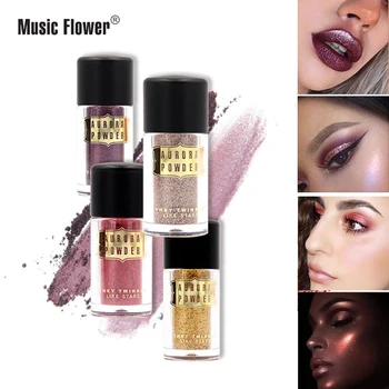 

New 4 Colors Aurora Shine Pearlescent Powder High-gloss Shiny Facial Repairing Brightening Loose Powder Eyeshadow Palette TSLM2
