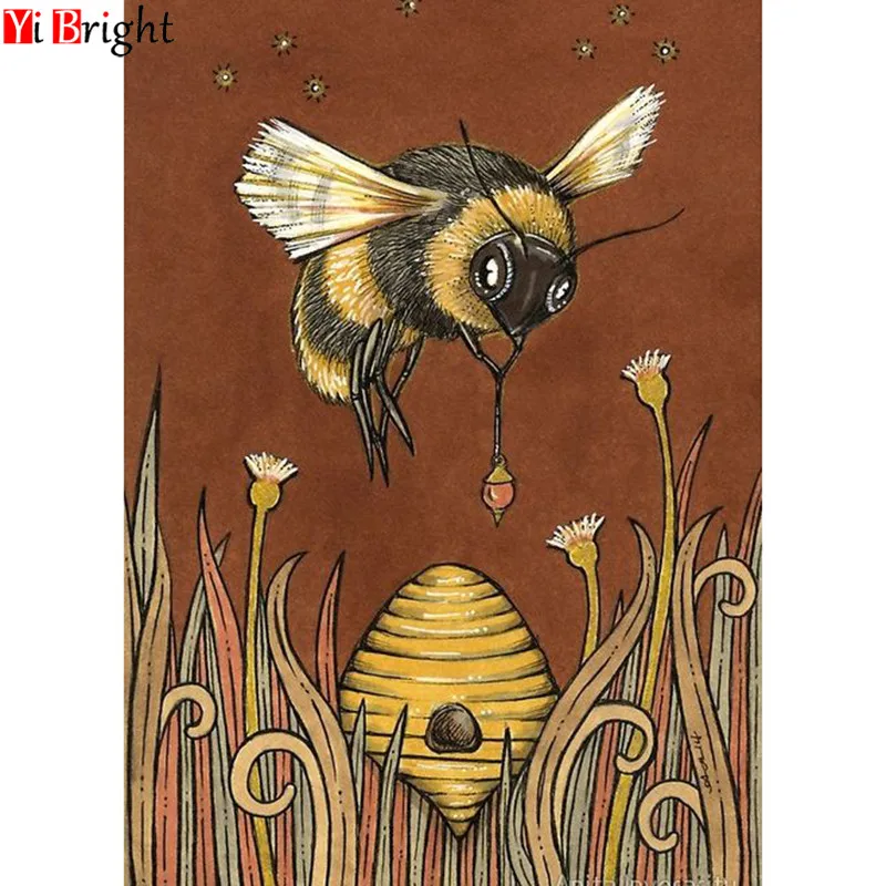 

Full Square/Round Drill 5D DIY Diamond Painting bee Embroidery Cross Stitch Mosaic Rhinestone Decoration Crafts XY1