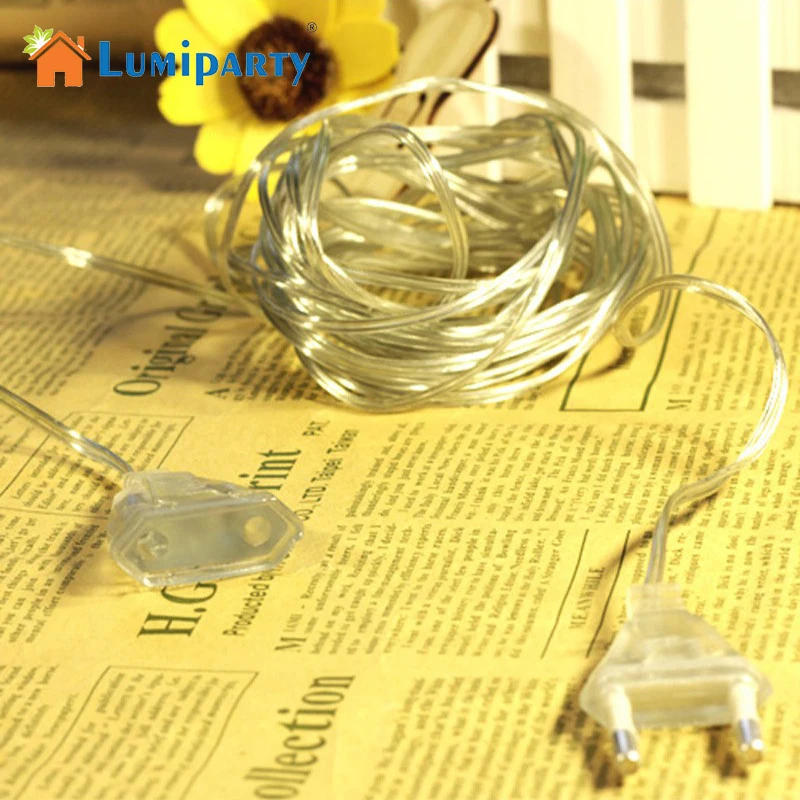 Lumiparty 3 Meter Power Extension Cable EU Plug 220V Lengthened Line For Led String Light Holiday Wedding Strip Accessories | Освещение