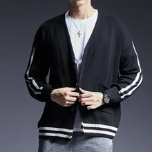 Xiu Luo бренд модный свитер мужской монотонный Кардиган Slim Fit вязаные Джемперы теплая зимняя мужская одежда