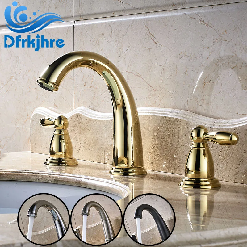 

Hot Selling Bathroom Basin Sink Faucet Dual Handle Faucet Hot and Cold Water Mixer Faucets Torneiras 4 Color For Choose