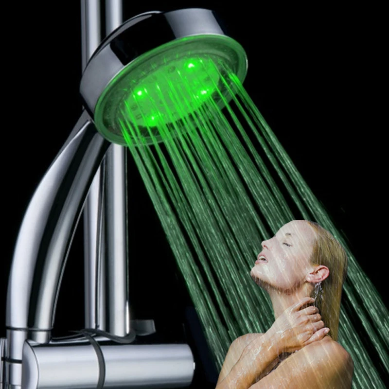 Светодиодный ручной светильник для душа с датчиком температуры, аксессуары для ванной комнаты без батареи, pommeau de douche ducha