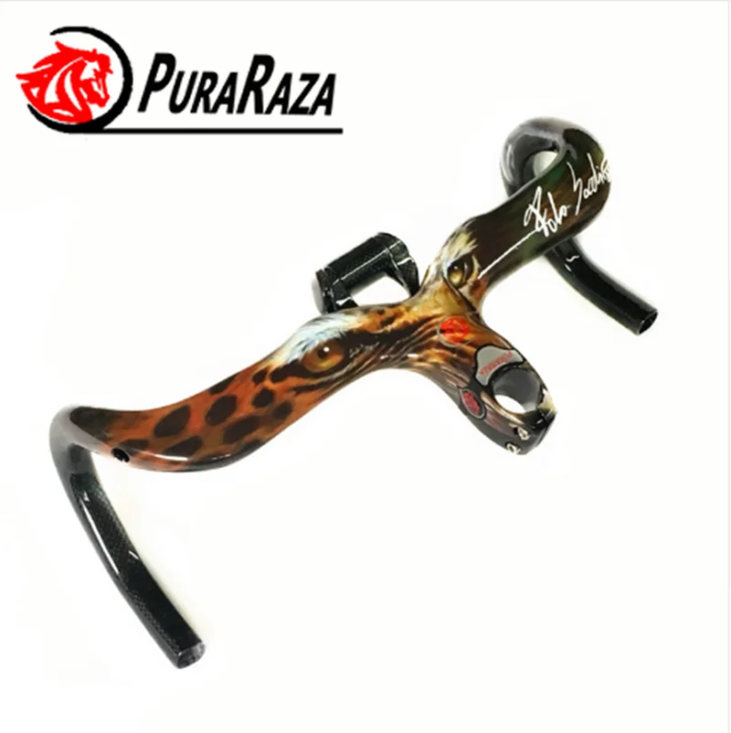

Carbon fiber Handlebar Road Bicycle Integrated Bike Handlebars Stem Carbon Handlebar Road Bike Internal Cable 31.8 Bikes Parts