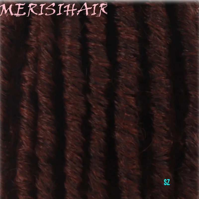 MERISI волосы 18 дюймов Ombre Goddess Faux locs кудряшки для наращивания с шелковистыми прядями синтетические мягкие косички