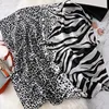 2024 Lovely Animal Leopard Zebra Pattern Silk Scarf Lady High Quality Print Shawls and Wraps Pashmina Stole Hijab Snood 180*90Cm 1