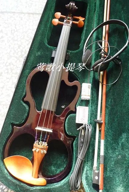 

Excellent electronic handmade violin Wine red violin