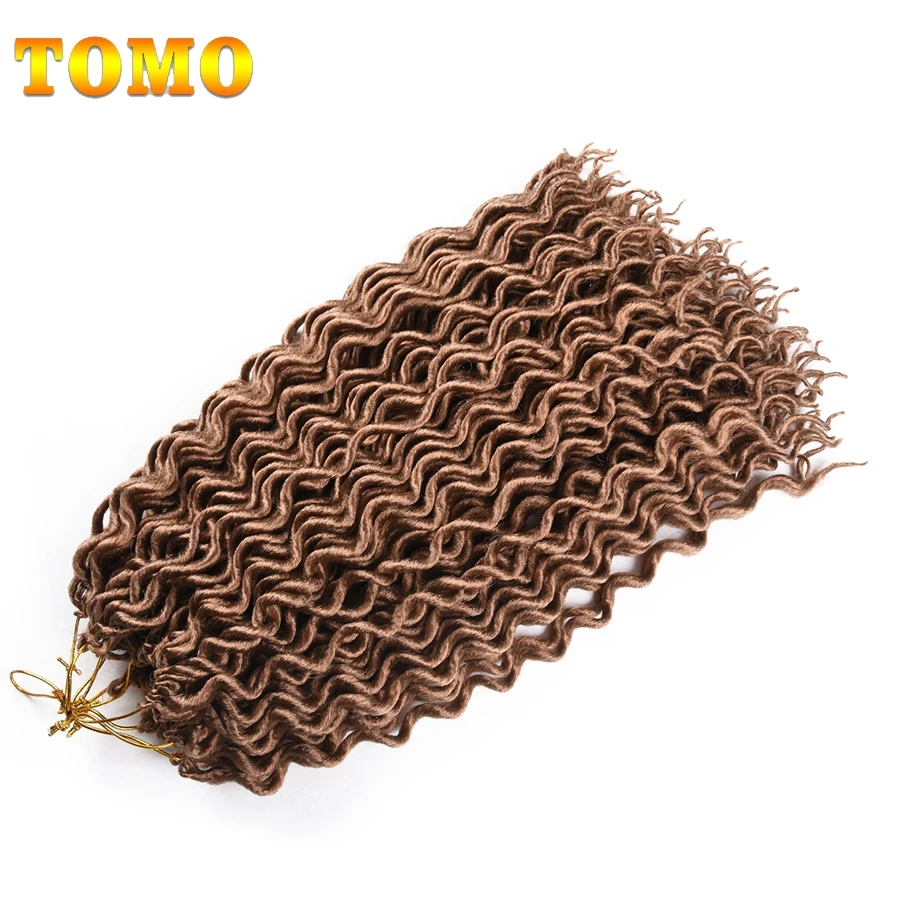 TOMO 18 дюймов Faux Locs Curly волосы кроше для наращивания синтетические косички волос 24 корня Омбре крючком косички богиня Locs блонд цвет