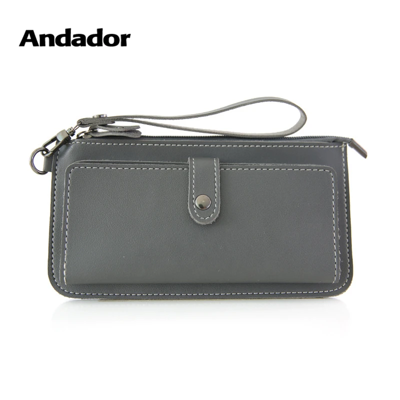 

Andador Women Purses With Clutch Women Long Wallet Fashion Zipper PU Leather Coin Pocket 2019 High Quality Female Card Holder
