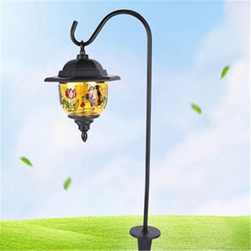 

Retro LED Solar Panel Hang Hexagonal Lights Fairy Wedding Holiday Garland Energy Saving Outdoor Garden Decorative lighting