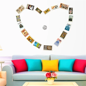 

Colorful Classical Stamp Home Bedroom Living Room Decor Removable Wall Stickers