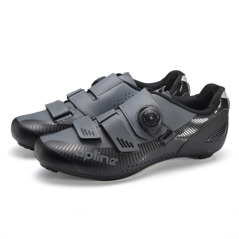 Новинка, обувь для велоспорта, зимняя обувь для шоссейного велосипеда, мужские ультралегкие велосипедные кроссовки, самофиксирующиеся, профессиональные, дышащие - Цвет: Black