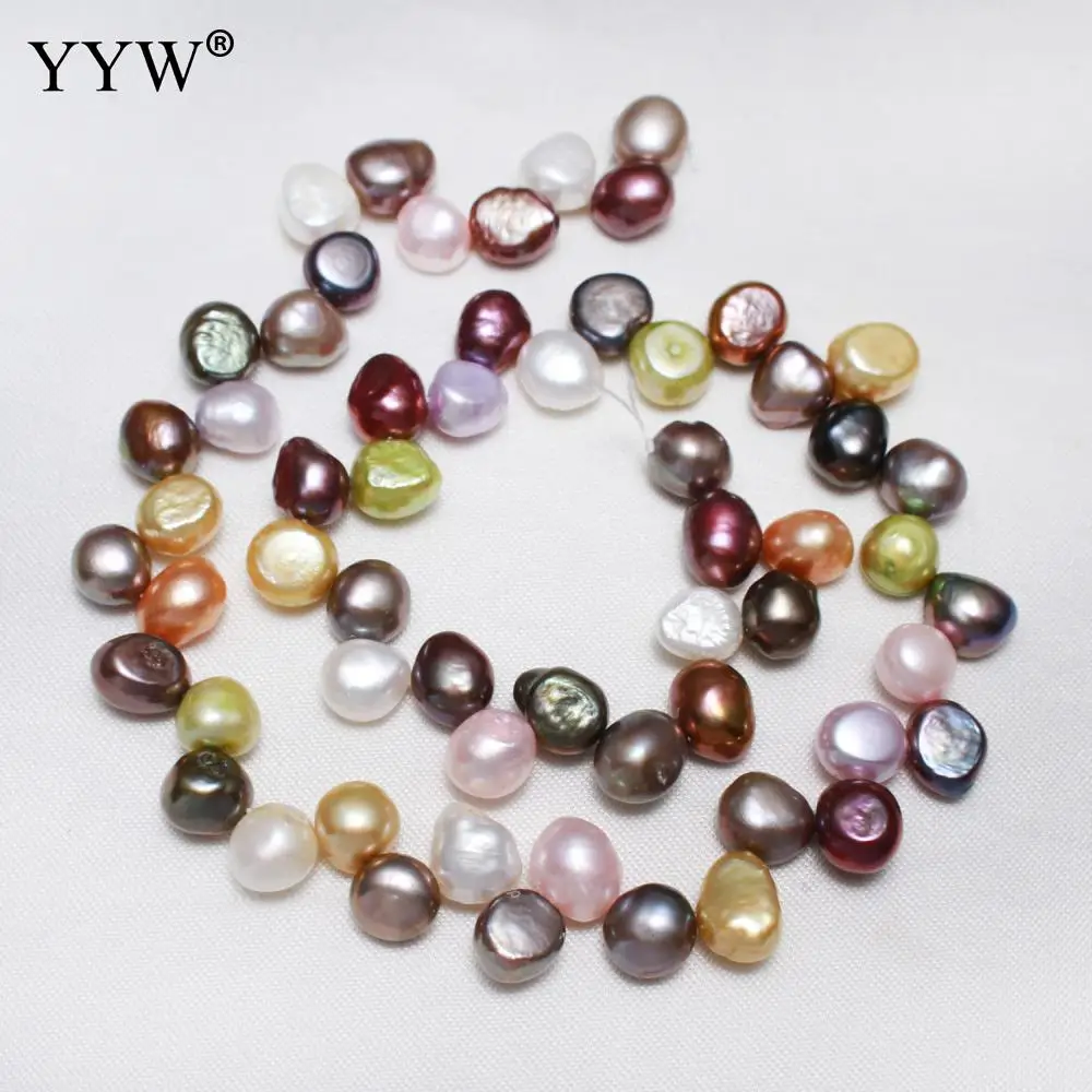 

YYW High Quality Cultured Baroque Freshwater Pearl Beads Nuggets mixed colors 9-10mm Approx 0.8mm Sold Per 15 Inch Strand