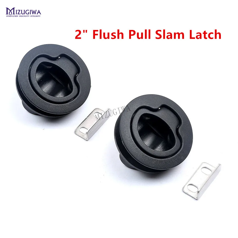 Marine Slam Latch Deck Hatch Door Pull Round Non Locking Flush Boat