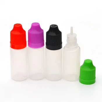 

4000pcs 10ml Plastic Dropper Bottles Eye E Liquid Needle Bottle With Childproof Cap Multicolor Empty Vial