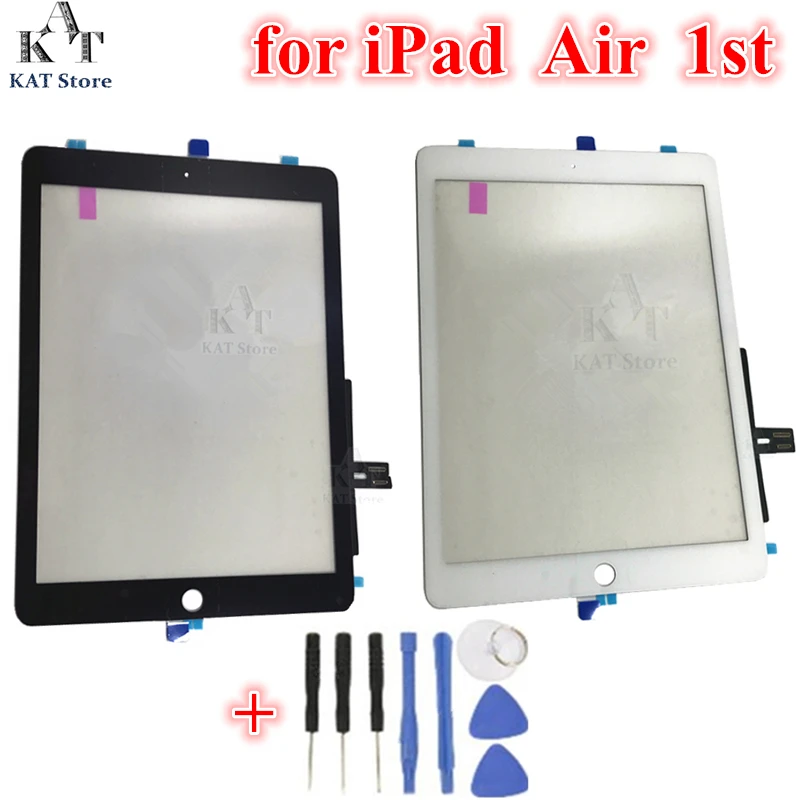 1 шт. OEM для iPad Air 1 сенсорный экран для iPad 5 дигитайзер и Главная Кнопка Передняя стеклянная панель Замена A1474 A1475 A1476