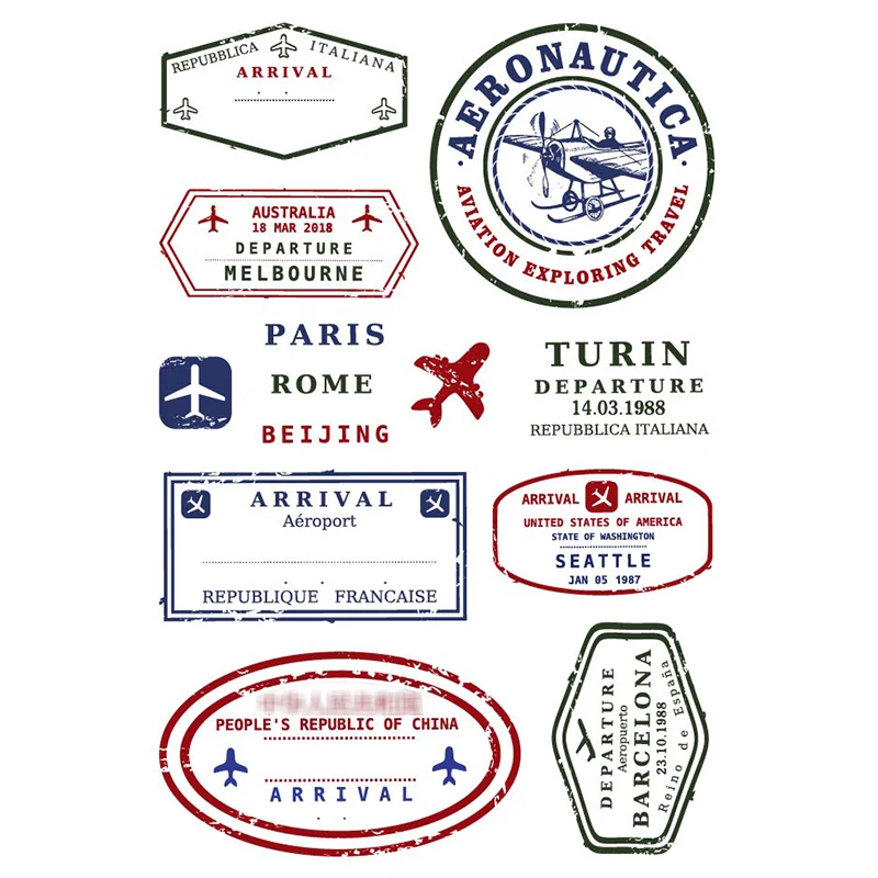 

Aviation Postmark Aircraft Clear Stamps for Scrapbooking DIY Silicone Seals Photo Album Embossing Folder Paper Stencils Crafts