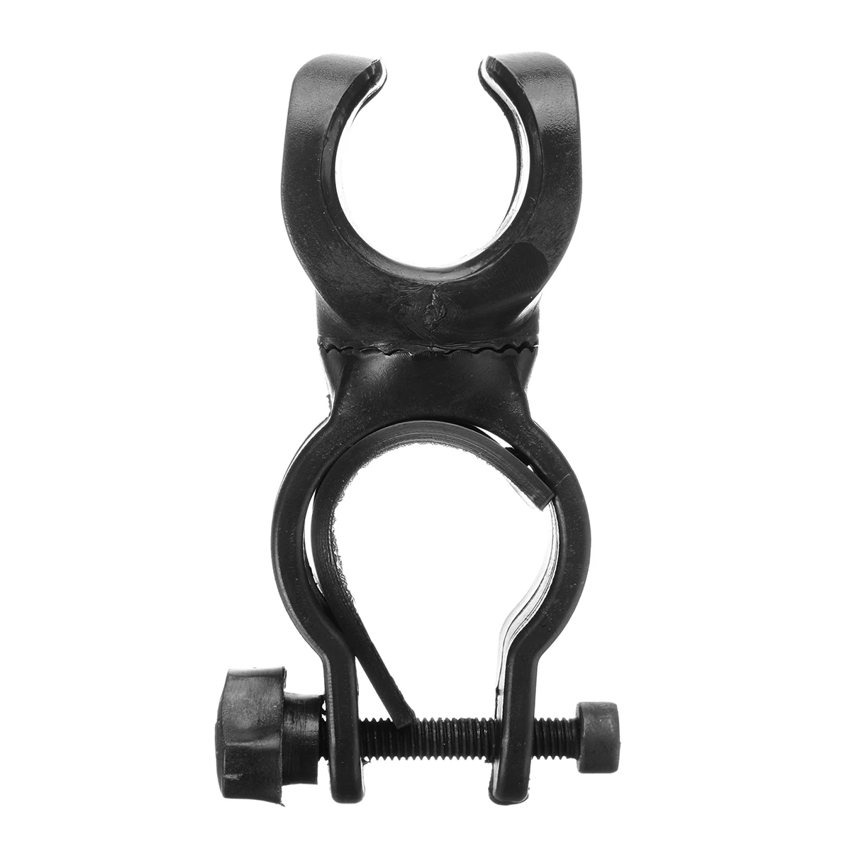 Black Flashlight Clip Metal Detector Detecting Pin Pointer Adjustable Flashlight Holder Mount Clip Clamp 10.5 x 6 x 3.3cm