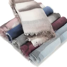 2019 Warm Winte Plaid Cotton Crinkle Scarf for Women Muslim Vintage Wrap Shawl Blanket Scarf Head Hair Female Hijab Scarves
