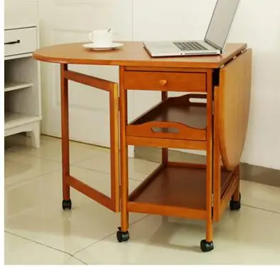 Folding table. Wooden retractable folding table. Portable receiving table.