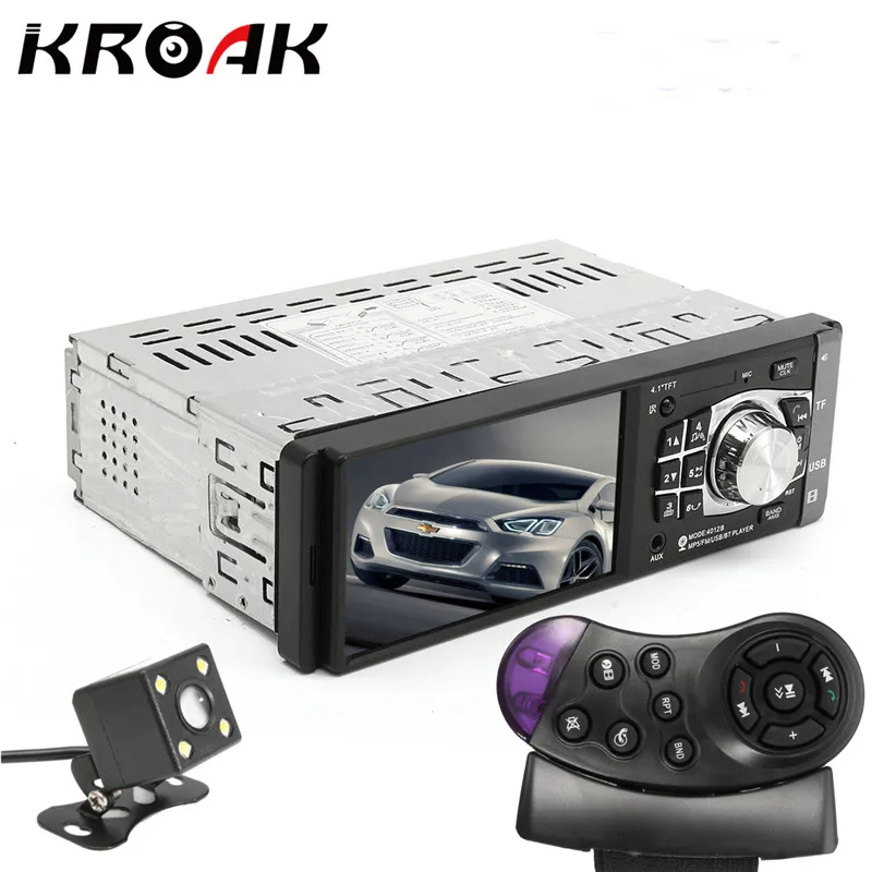 

4.1inch Single 1DIN Car MP5 Player Bluetooth Stereo Audio Radio FM/USB/SD/MMC Car MP3 Player + 4 LED Camera