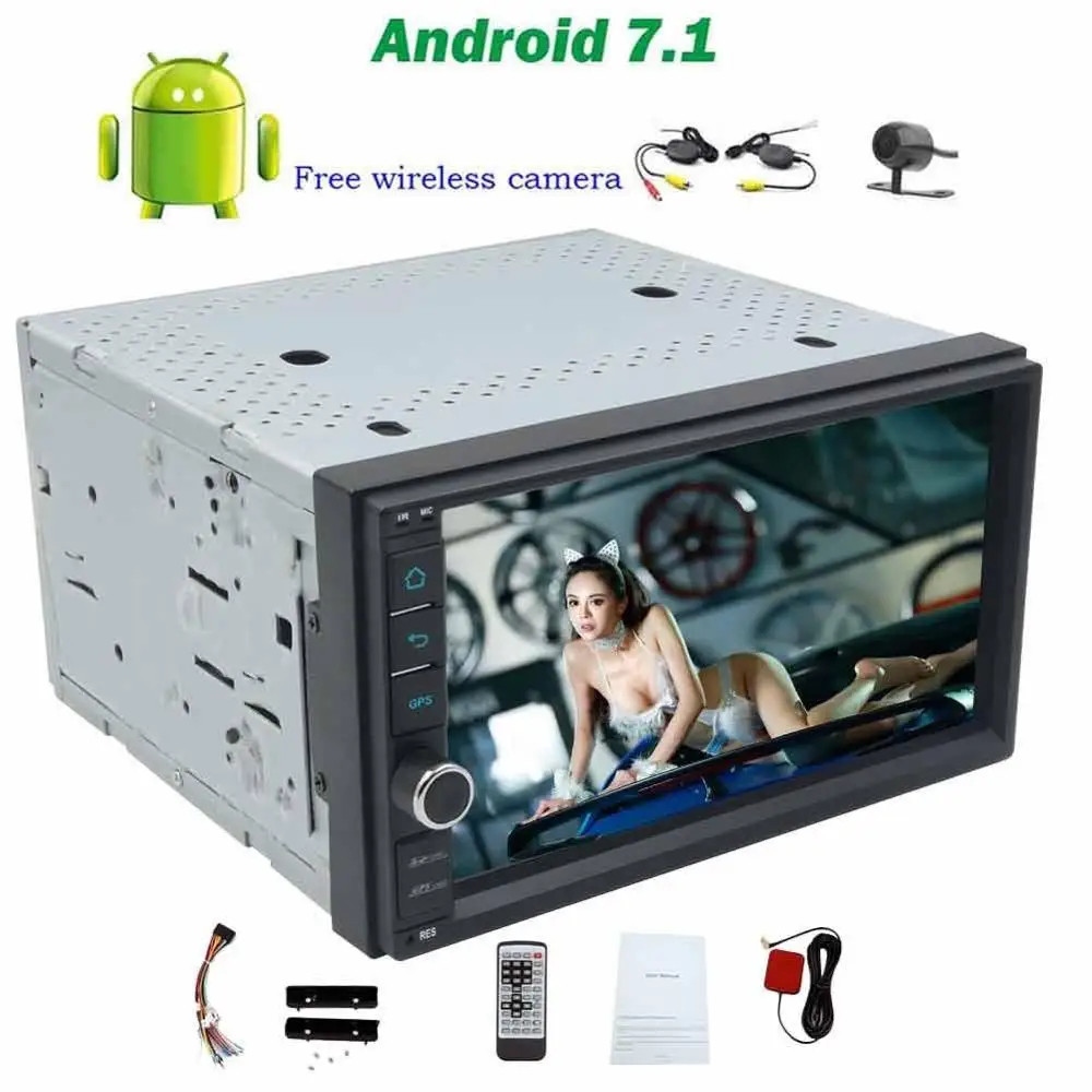 

Android 7.1 trip computer Car radio Stereo in dash 8-core Head Unit 2din 7'' Support Wifi OBD wifi USB/SD+wireless backup camera
