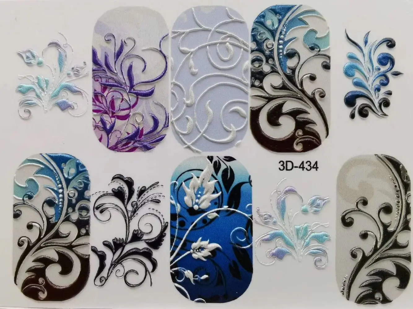 Diy3d трехмерная рельефная наклейка для ногтей бесшовная наклейка для ногтей