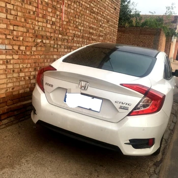

For Honda Civic 10th 2016 2017 2018 ABS Primer Color Rear Trunk LIp Spoiler car tail wing decoration