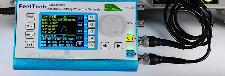 FY2300H 60 МГц произвольной формы двухканальный высокочастотный генератор сигналов 250MSa/s 100 МГц Частотомер DDS
