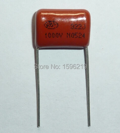 

50pcs CBB capacitor 822 1000V 822J 1KV 8200pF 8.2nF P15 CBB81 Metallized Polypropylene Film Capacitor