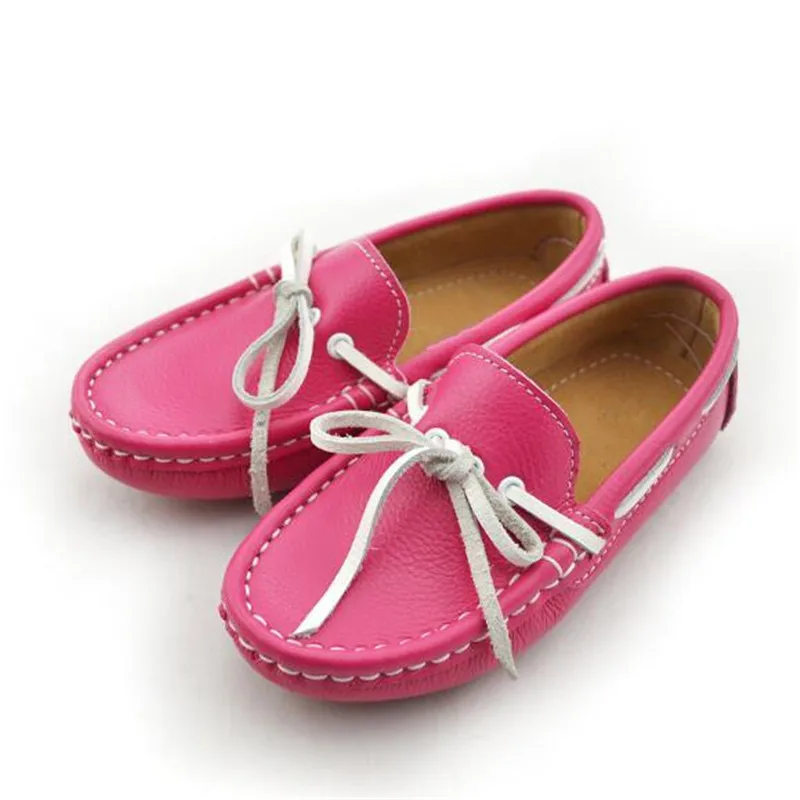Новинка; детская обувь; Лоферы для малышей; повседневные Мокасины принцессы для девочек и мальчиков; модельная обувь из натуральной кожи для родителей; для детей; 02B - Цвет: Красный