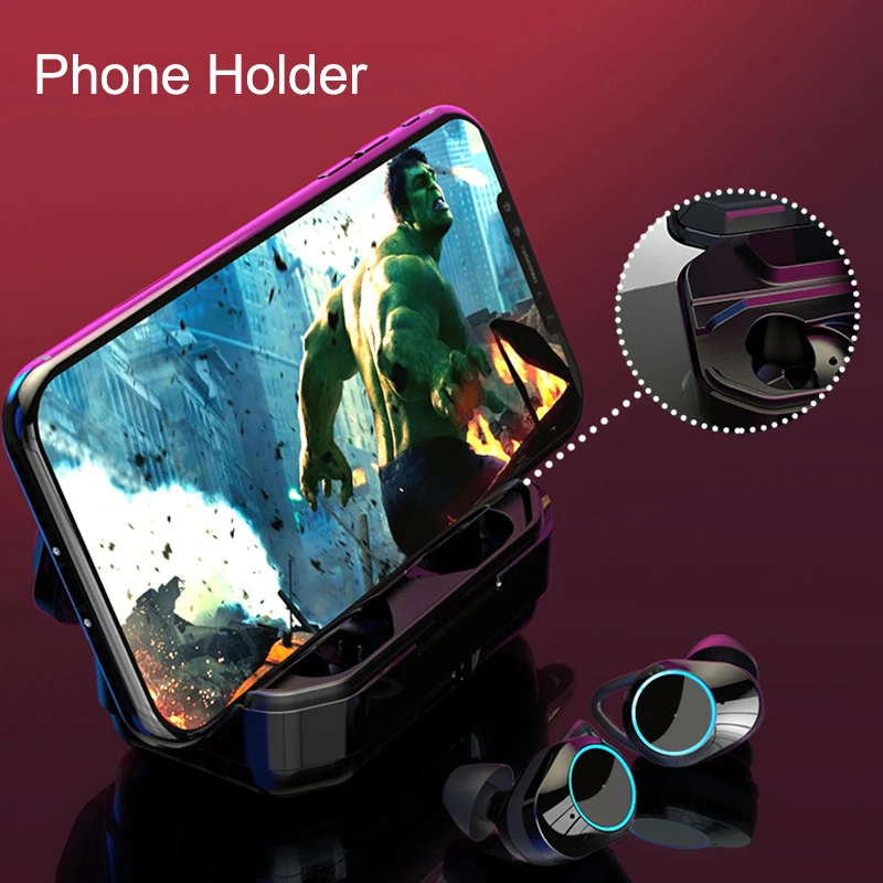 G02 TWS True Wireless earbuds Sport 5.0 Bluetooth Earphones IPX7 Waterproof with mic 3500mAh charging box Power Bank for huawei