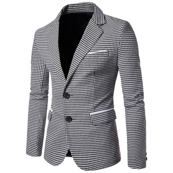 

Casual Interlaced Blazer Suit Hombre Luxury Suit Jacket Slim Wedding Dress Suit Coat Formal Veste Costume Business Men Suit
