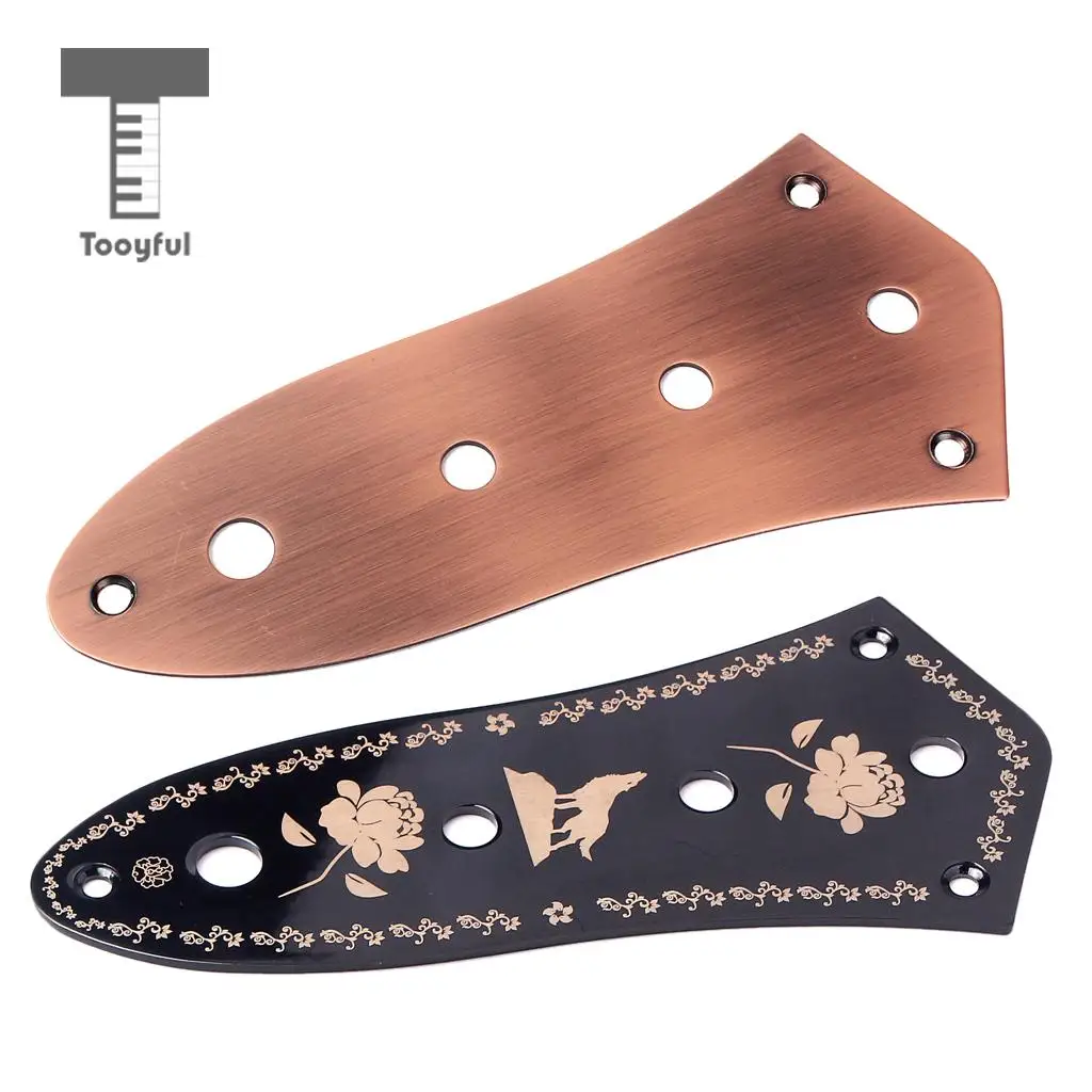 2pcs 4 Holes Standard Control Plate for Jazz Bass Guitar Replacement Accessory