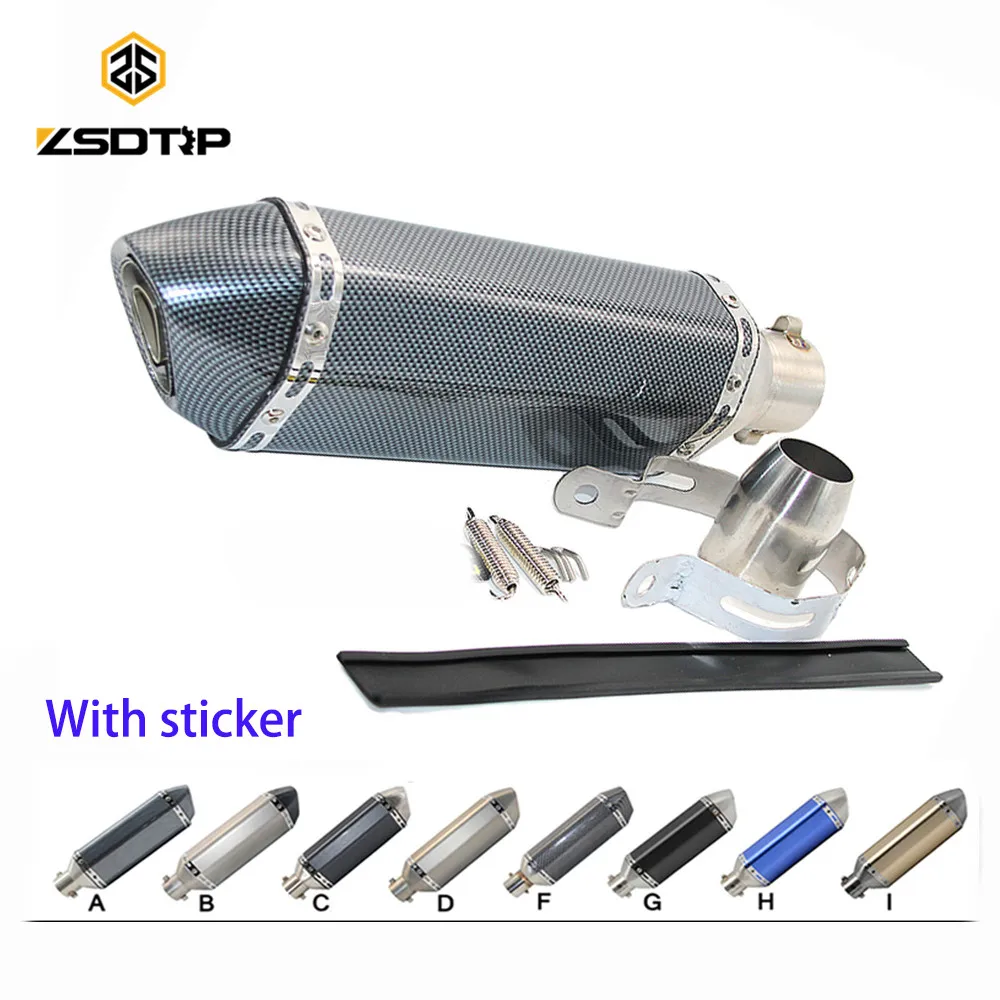 Zsdtrp Motocykl Skuter Zmodyfikowany Tłumik Rury Wydechowej Rury Dla Ak Yoshi Racing Motor Wiele Typów Do Wyboru