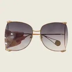 Винтаж Для женщин Бабочка солнцезащитные очки высокое качество сплава рама поляризованные оттенки UV400 очки линзы Óculos де золь с коробкой