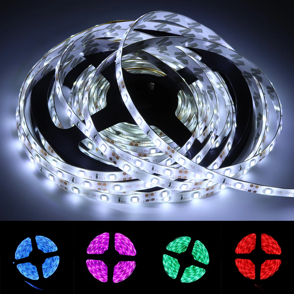 

1 Set Colorful 12V Waterproof LED Strip Light 5M 300 LEDs 5M Lamp Tape Flexible For Motor/Boat/ Car/ Home Decor