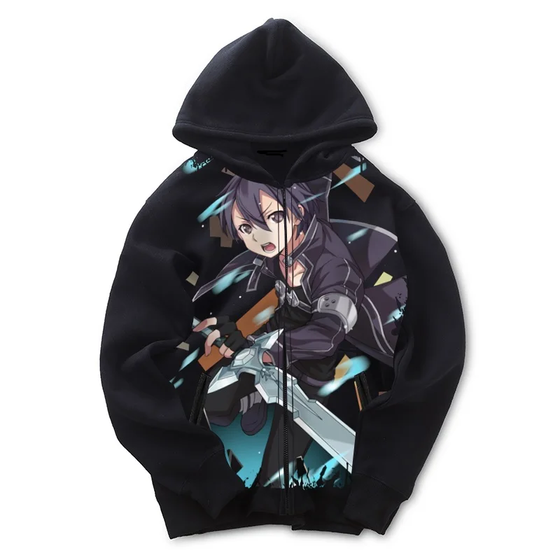 Высокое качество унисекс аниме меч арт онлайн Толстовка Kirigaya Kazuto Yuuki Асуна с капюшоном толстовки куртка пальто кардиган