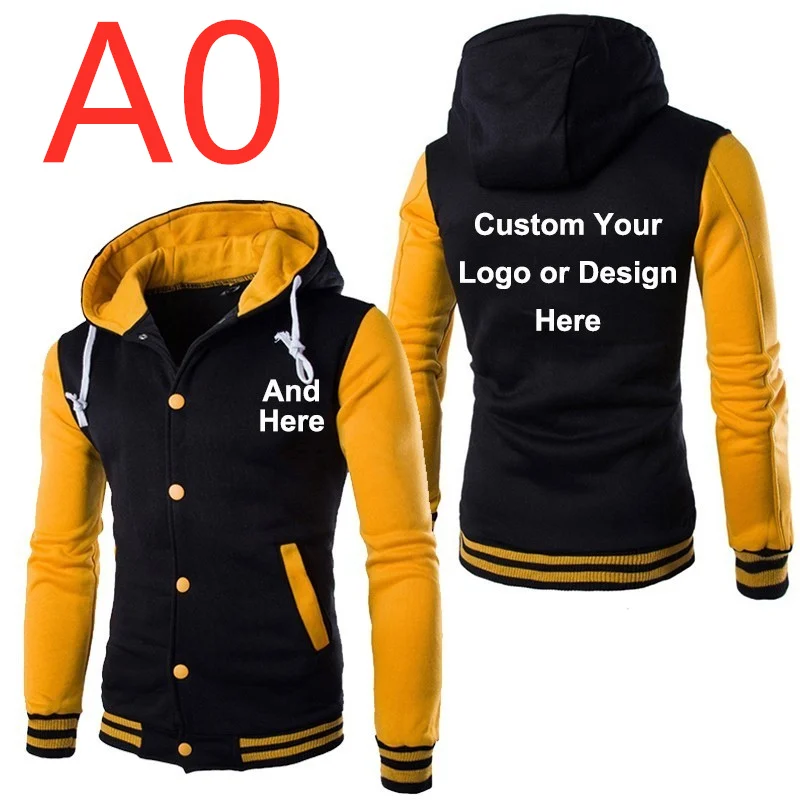 

A0 For Men Design Logo Hoodies Slim Jackets Spring Autumn long-sleeved colors Patchwork Baseball jackets Leisure Outwear Hoodies