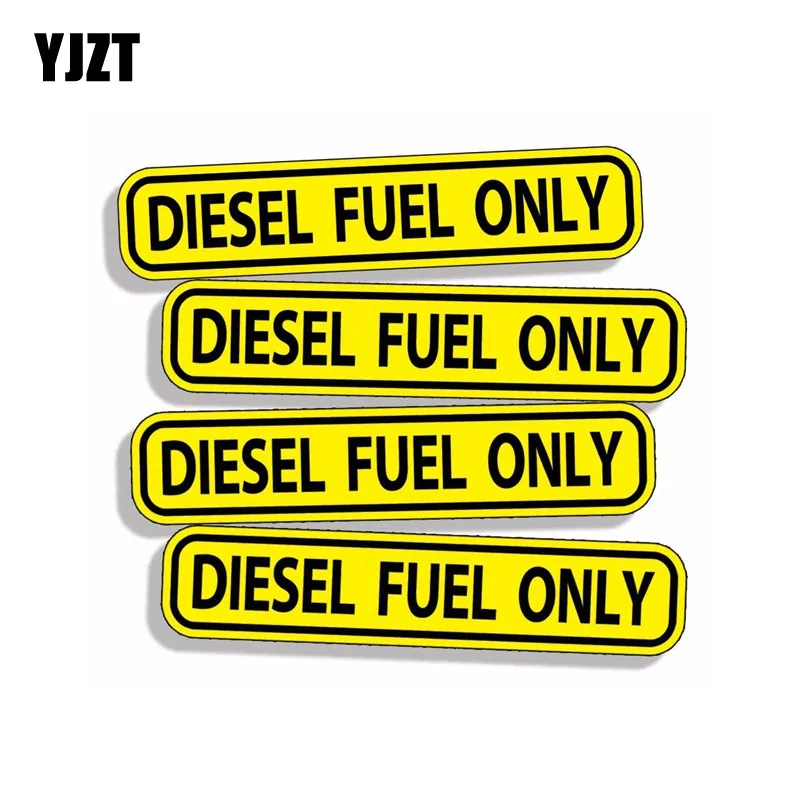 

YJZT 4x 9.5*2CM DIESEL FUEL ONLY Decoration Decals Accessories Car Sticker C1-8274