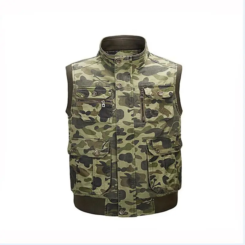 Spring and Autumn Festival Men's Camouflage Vest Men's Multi Pocket