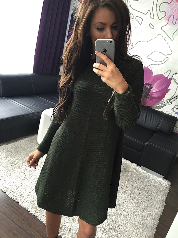 15 Fashion Winter Dress Long Sleeve Women Casual Sweater Dresses Ruffle Basic One Piece Pleated Slim Oversize Knit Pullover Pullover Fashion Pullover Definitionpullover Female Aliexpress