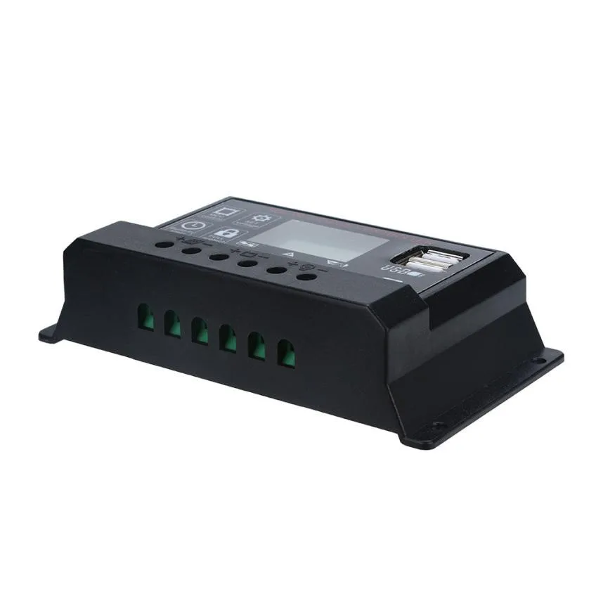 Контроллер заряда USB 40A 12 V-24 V Панели солнечные регулятор с Dual USB Автомобильное зарядное устройство, портативное зарядное устройство с цифровым дисплеем, Прямая поставка