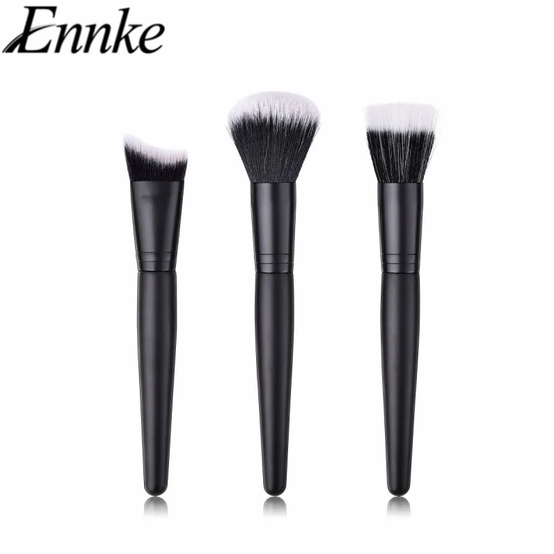 3PCS Black Wooden Handle Cosmetic Makeup Brush Foundation Powder Eyebrow Pencil Eyeshadow Set Tool | Красота и здоровье
