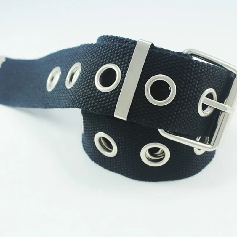 Длинные личности Harajuku кольцо в стиле casual черного цвета с металлическим ремнем и студентов из парусиновой джинсовой ткани талии Ремни прилив серебряной пряжкой