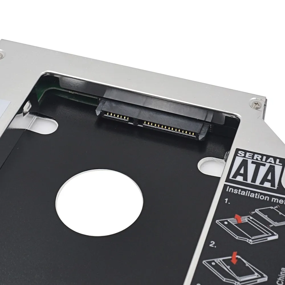 Алюминий 2nd HDD Caddy 12,7 мм IDE SATA 3,0 2," чехол для SSD, HDD жесткий диск enclossure для ноутбука ODD CD DVD Встроенная память для оптического устройства