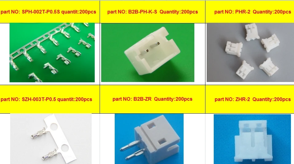 avec Crimp contact SPH-002T-P0.5S 2WAY, 2.0 mm 20 sets JST PHR-2 Boîtier avec Crimp contact SPH-002T-P0.5S 2WAY, 2.0 mm 20 sets JST PHR-2 Boîtier