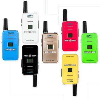 

100% Original TD-Q7 FRS/GMRS Mini Colorful Walky Talky Q7 Scan Emergency Alarm Small Children Two Way Radio Kids Walkie Talkie